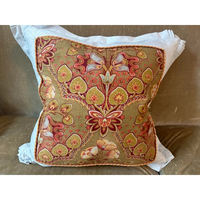 Arts & Crafts Antique Fabric Pillow For Sale - Image 3 of 5