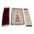 1940s Linen Hand Towels Maroon & Ivory Set of 3 For Sale