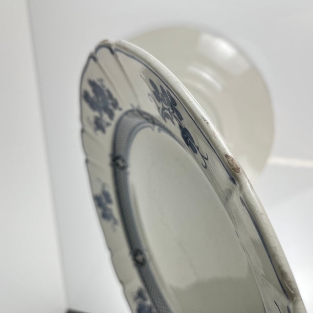 Ceramic Round Jane Model Platter from KG Lunéville, 1890s For Sale - Image 7 of 12