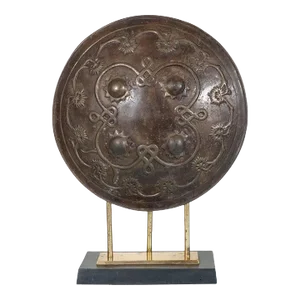 Vintage Neoclassical Bronze "Shield" Table Lamp