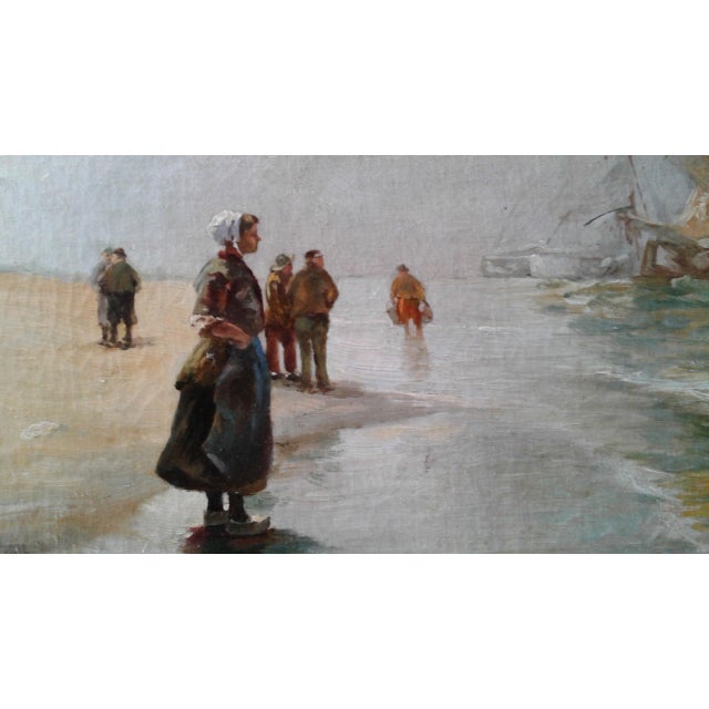 Fishing Boats at Low Tide European School, late 19th/early 20th century Oil on canvas, signed lower left “Carl Hampe.” An...