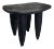 African Ebonized Black Senufo Wood Stool/Table I . Coast 22.5" W For Sale