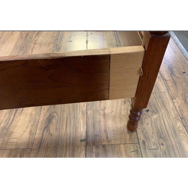 Antique Jenny Lind Spool Bobbin Full Bed Frame Brown Headboard For Sale - Image 4 of 4
