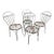 Francois Carre Distressed Petite Garden Chairs - Set of 4 For Sale