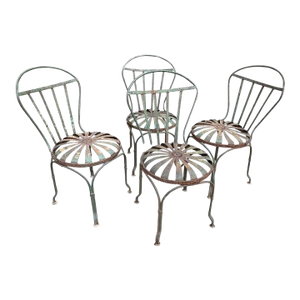 Francois Carre Distressed Petite Garden Chairs - Set of 4