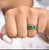 Metal Natural 6.31 cts Zambian emerald band ring in 18k gold For Sale - Image 7 of 18
