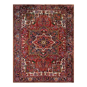 1960s Old Persian Heriz Area Rug 9’0″ X 11’3″