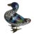 Vintage Chinese Cloisonné Enameled Brass Duck For Sale