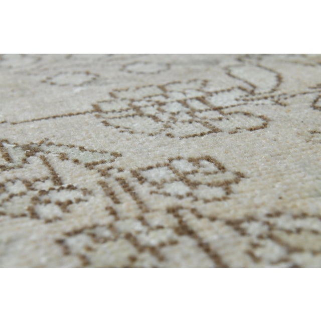 1970s Vintage Persian Handmade Wool Cotton Orange Area Rug For Sale - Image 9 of 11