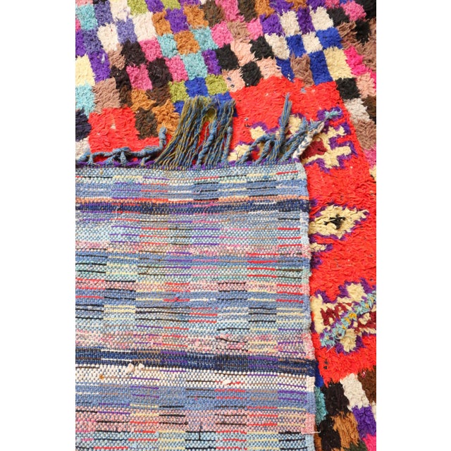 Red Moroccan Vintage Rug - 4'0" X 6'11" Ft For Sale - Image 8 of 9