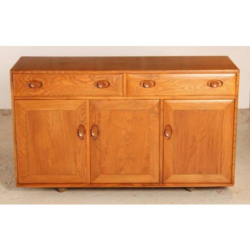 Mid-Century Elm Windsor Sideboard on Casters from Ercol, 1960s For Sale - Image 16 of 16