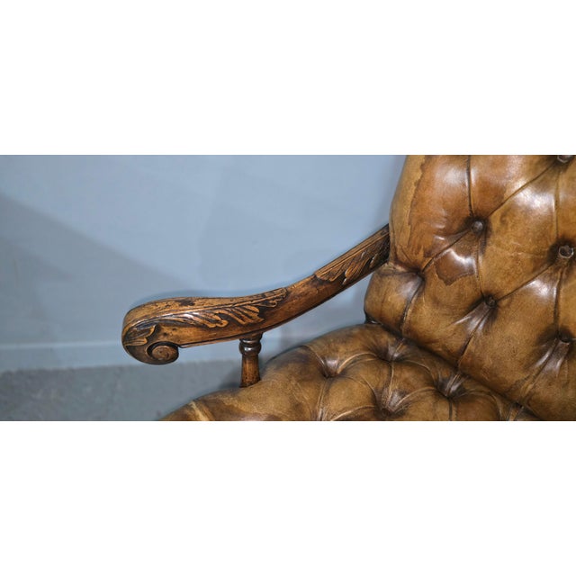 William and Mary Revival Walnut Library Chair, 1880 For Sale - Image 6 of 17