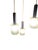Glass Vintage Mid-Century Modern Cylindrical Glass 3 Light Cascading Pendant Chandelier Panton Style For Sale - Image 7 of 16