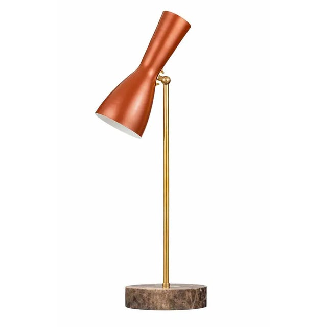 Copper Copper Colored Wormhole Table Lamp by Simone Calcinai for Brass Brothers For Sale - Image 8 of 8