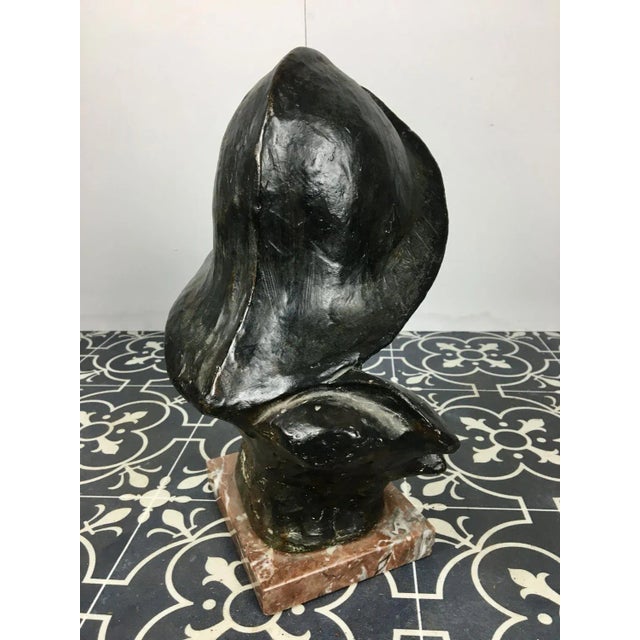Fisherman Bust Sculpture in Plaster with Bronze Finish, Early 20th Century For Sale - Image 5 of 12