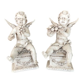 Vintage Arte Italica Cherub Bookends- a Pair For Sale