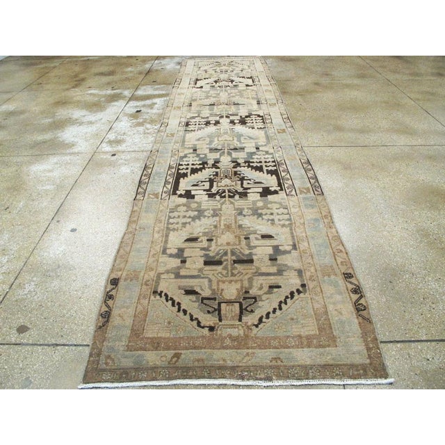 Galerie Shabab Collection Early 20th Century Persian Malayer Runner For Sale - Image 4 of 9