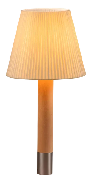 Nickel and Natural Básica M1 Table Lamp by Santiago Roqueta for Santa & Cole