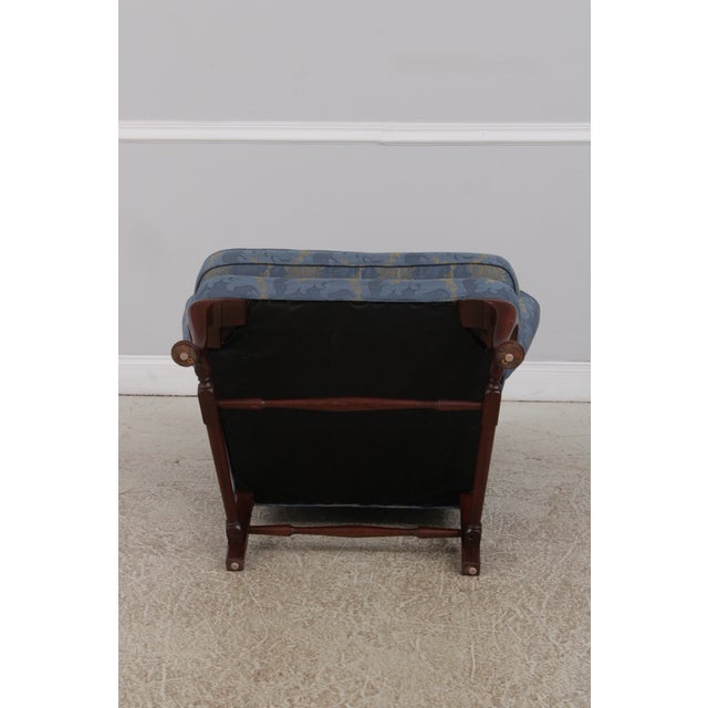 Pair Colonial Williamsburg Style Queen Anne Mahogany Wing Chairs For Sale - Image 18 of 18