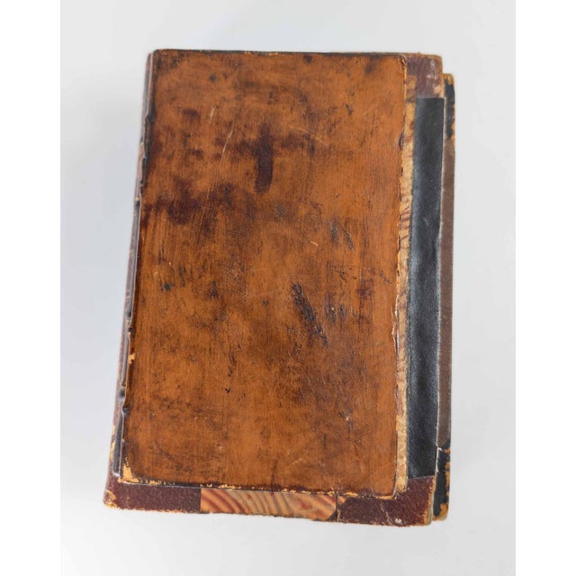 Animal Skin Mid-Century Faux Leatherbound Book Decorative Box, French or English For Sale - Image 7 of 13