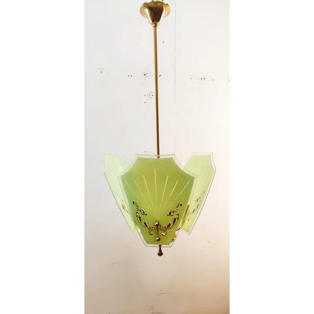Suspension Lamp with 3-Decorative Glasses For Sale - Image 9 of 18