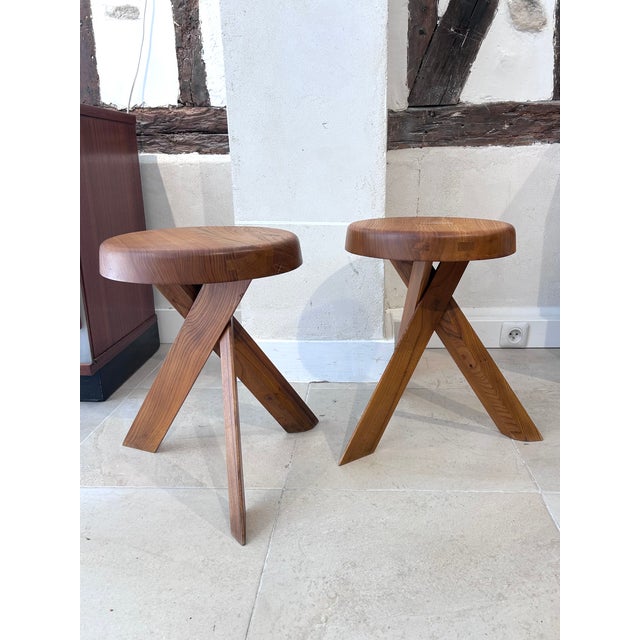 S28 Stools by Pierre Chapo, 1970, Set of 2 For Sale - Image 4 of 4