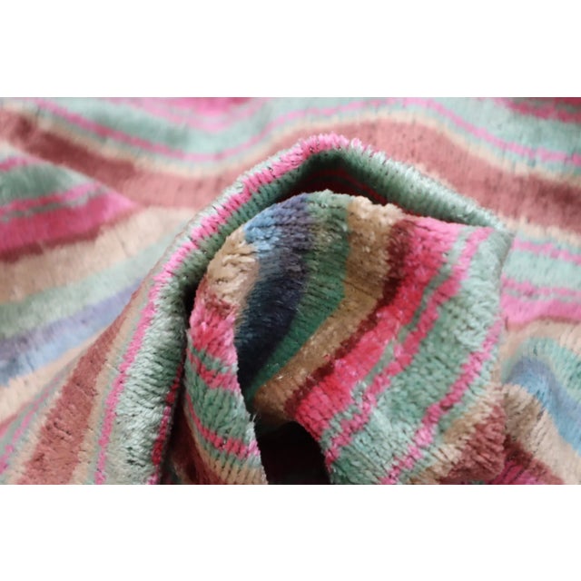 Contemporary Multi Color Velvet Throw Pillow & Down Insert For Sale - Image 4 of 10