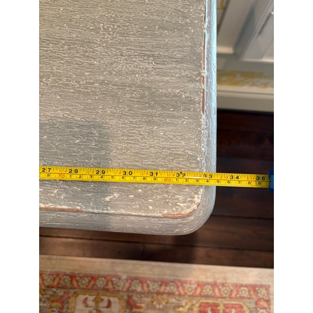 Vintage Rustic 3 Drawer Distressed Blue Gray Dresser For Sale - Image 10 of 10