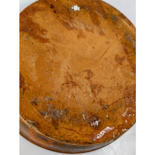 19th Century American Redware Pie Dish With Manganese Spots For Sale - Image 12 of 12