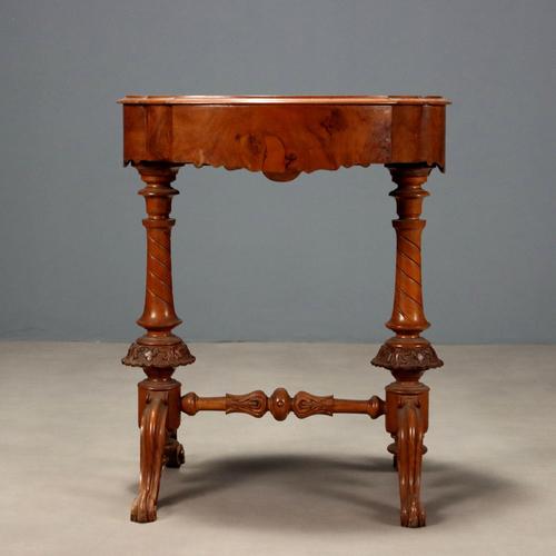 Coffee Table in Walnut and Walnut Burl For Sale - Image 10 of 11