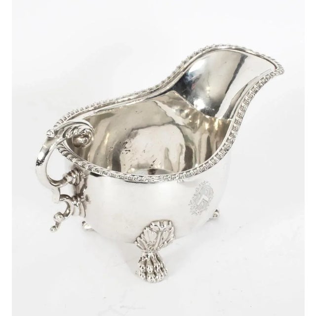 19th Century English Sheffield Silver Plated Sauce Boats, 1830, Set of 2 For Sale - Image 6 of 17