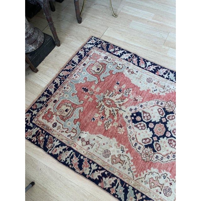1920s 1920s, Handmade Antique Turkish Anatolian Rug 3.7' X 6.4' For Sale - Image 5 of 6