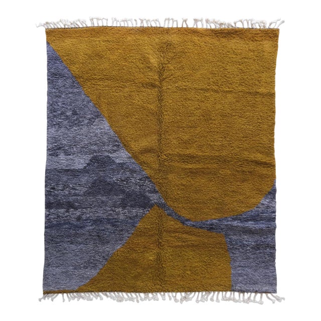Contemporary Moroccan Wool Rug - 10 X 8.2 Ft For Sale