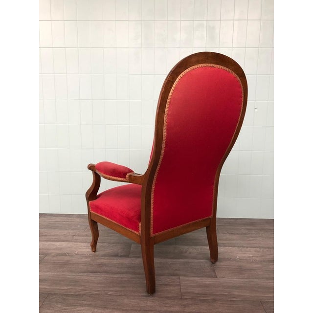 Antique French Armchair in Walnut, 1890s For Sale - Image 9 of 15