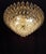 Gold Handmade Crystal Polyhedron Glass Chandelier, 1962 For Sale - Image 8 of 12