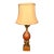 Early 20th Century French Pineapple Motif Table Lamp in Wood, Brass & Steel, Circa 1920 For Sale