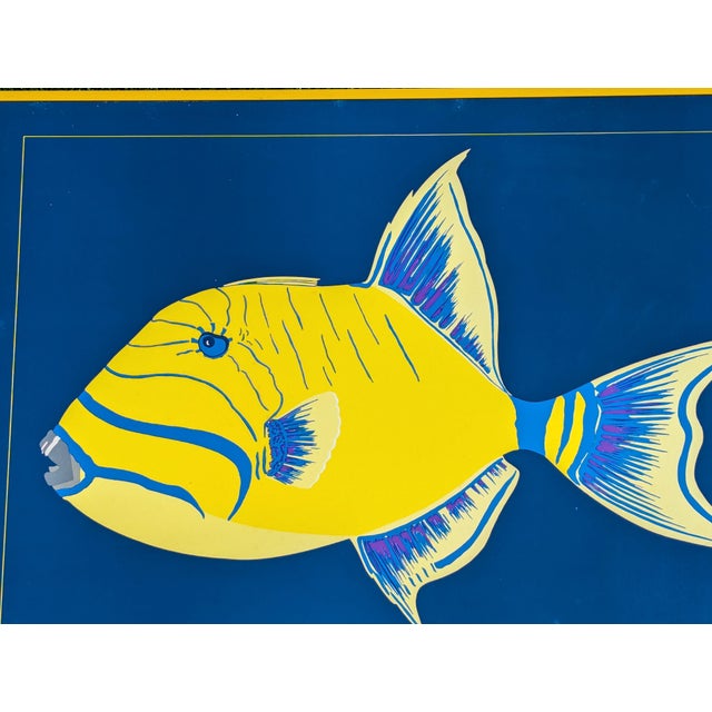 Vintage 1980s Pop Art Aquatic Serigraph Framed For Sale - Image 13 of 13