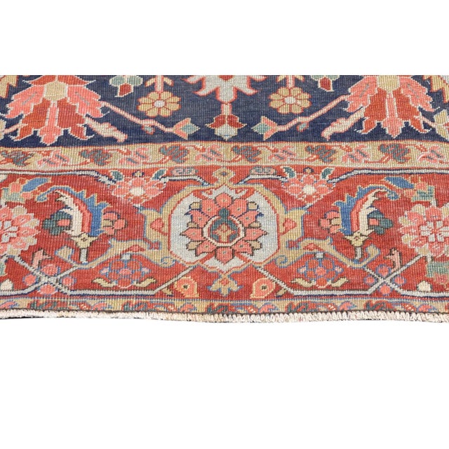 Antique Serapi Rug 8'8'' x 12'4'' For Sale - Image 4 of 12