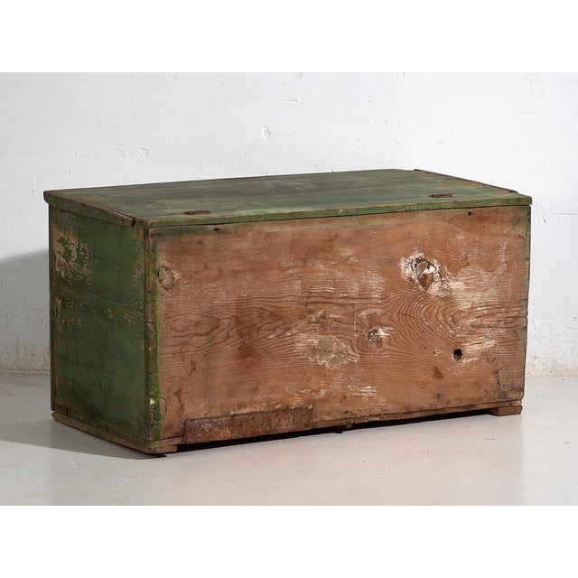 Antique Folk Art Style Carved Trunk, 1900 For Sale - Image 10 of 11
