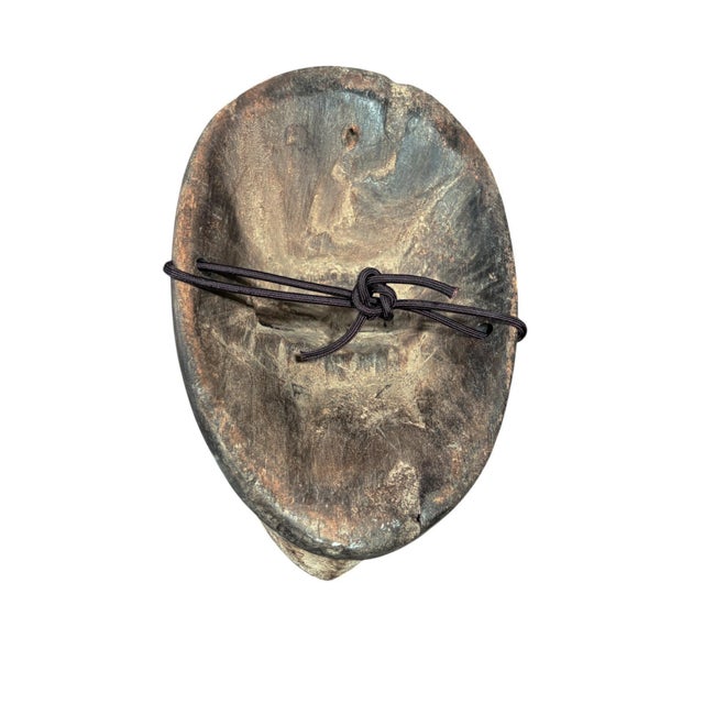1980s Vintage Galoa Tribe Passport Mask Gabon 6.25" H For Sale - Image 5 of 5