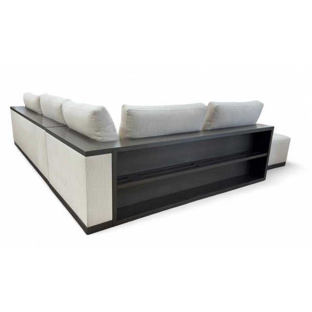 Adriana Hoyos Chocolate L-Shaped Sectional with Ottoman. Made in Ecuador with meticulous attention to detail and inspired...