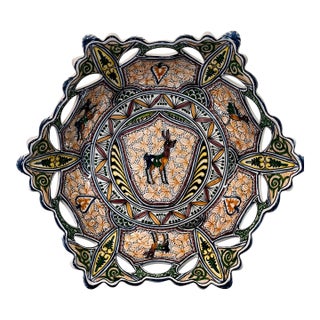 Coimbra Ceramic - Hand Painted Portuguese Fruit Basket 4 For Sale