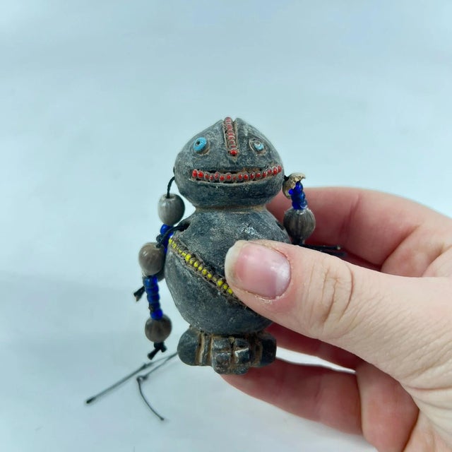 African Early 20th Century Tikar Clay House God 3inch Cameroon For Sale - Image 3 of 6