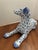 Mid-Century Modern Vintage Andrea by Sadek Herend Style Fishnet, Blue and White Dog Figurine For Sale - Image 3 of 7