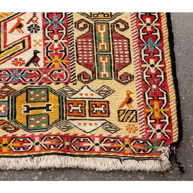 Caucasian Kazak Hand-Knotted Rug, 3' 3" X 2' 6" For Sale - Image 4 of 9
