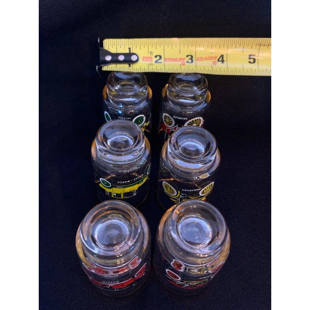Transparent Mid 20th Century Gold-Rimmed Ruhrglas Car Lovers Shot Glasses in Original Box- Set of 6 For Sale - Image 8 of 11
