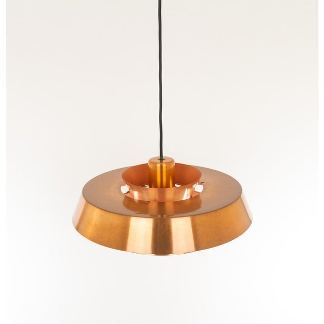 Mid-Century Modern Copper Nova Pendant by Jo Hammerborg for Fog & Mørup, 1960s For Sale - Image 3 of 8