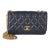 Blue Quilted Lambskin All Slide Long Wallet On Chain For Sale