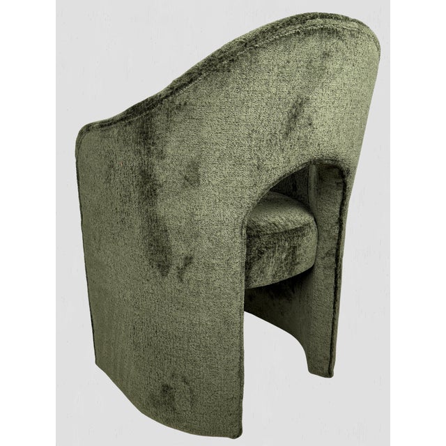 Anaya Contemporary Upholstered Chair Olive Green Chenille For Sale In Greensboro - Image 6 of 9
