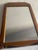 "Vintage Mid-Century Ranch Oak Tilt Mirror by A. Brandt - Solid Wood With Brass Hardware" For Sale - Image 4 of 6